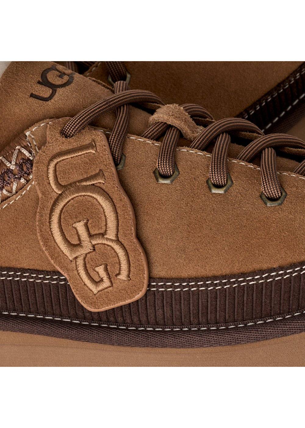 Slippers UGG Heritage Lace-Up en velours camel, vue 5 | Ann Tuil