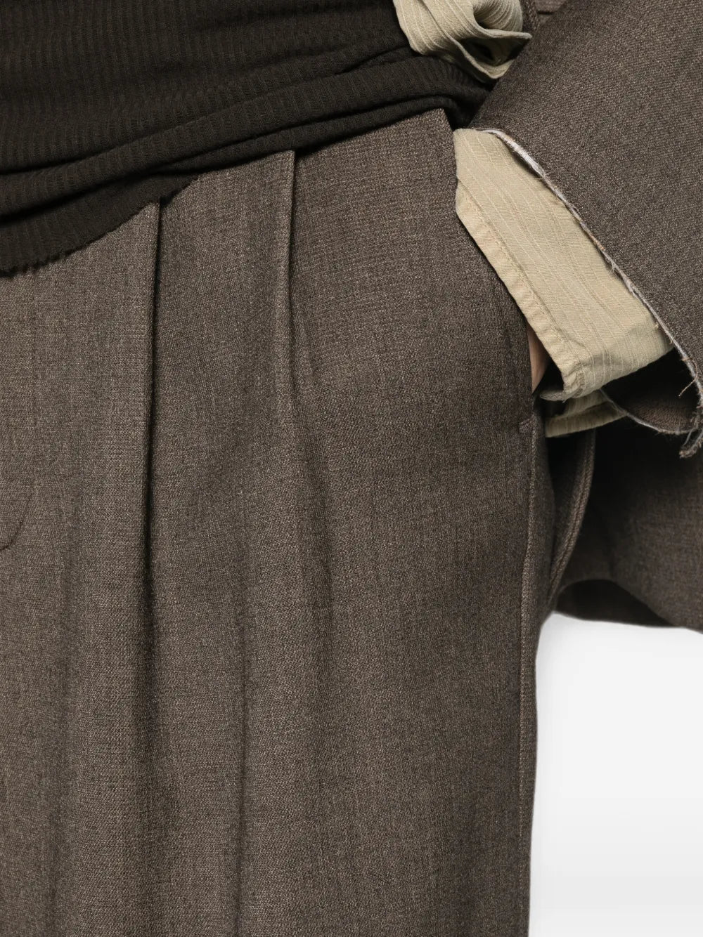 Pantalon Eleh marron plissé