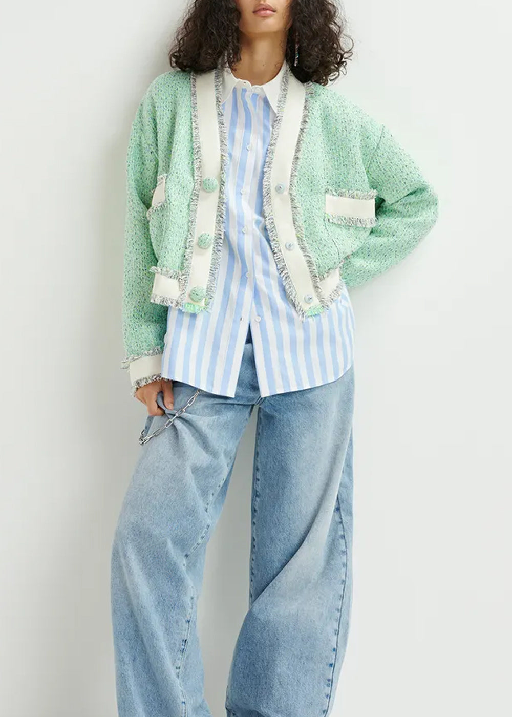 GILET COURT EN TWEED ESSENTIEL ANTWERP HOOLA