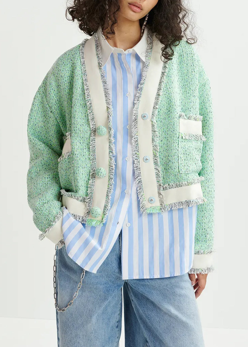 GILET COURT EN TWEED ESSENTIEL ANTWERP HOOLA