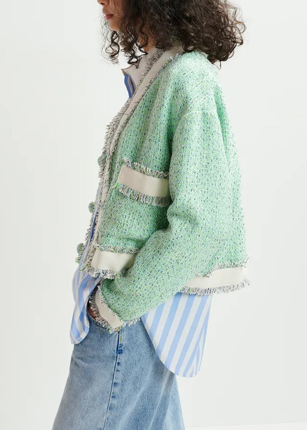 GILET COURT EN TWEED ESSENTIEL ANTWERP HOOLA