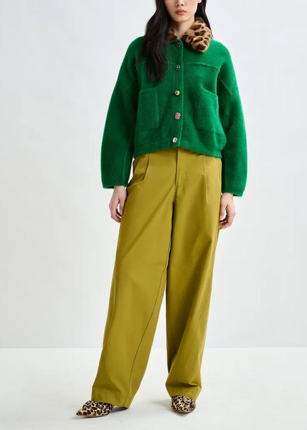 CARDIGAN ESSENTIEL ANTWERP INTENTION JACKET WITH COLAR