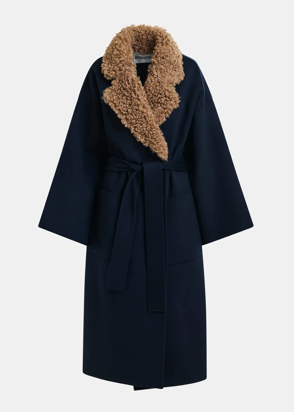 MANTEAU ESSENTIEL ANTWERP IRNO FAUX FUR COLLAR COAT