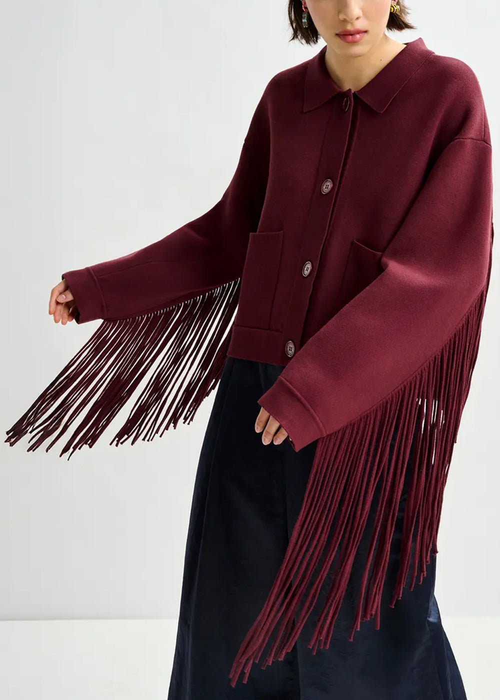 VESTE ESSENTIEL ANTWERP ISTERN JACKET WITH FRINGES