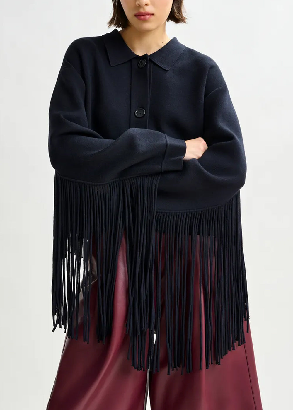 VESTE ESSENTIEL ANTWERP ISTERN JACKET WITH FRINGES