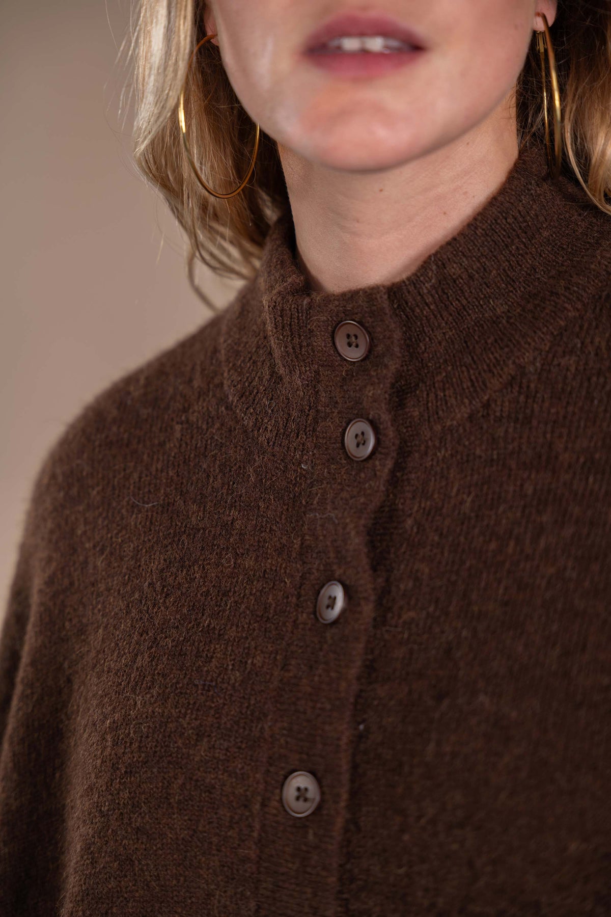 Veste poncho Anonym Apparel Rachel chocolat