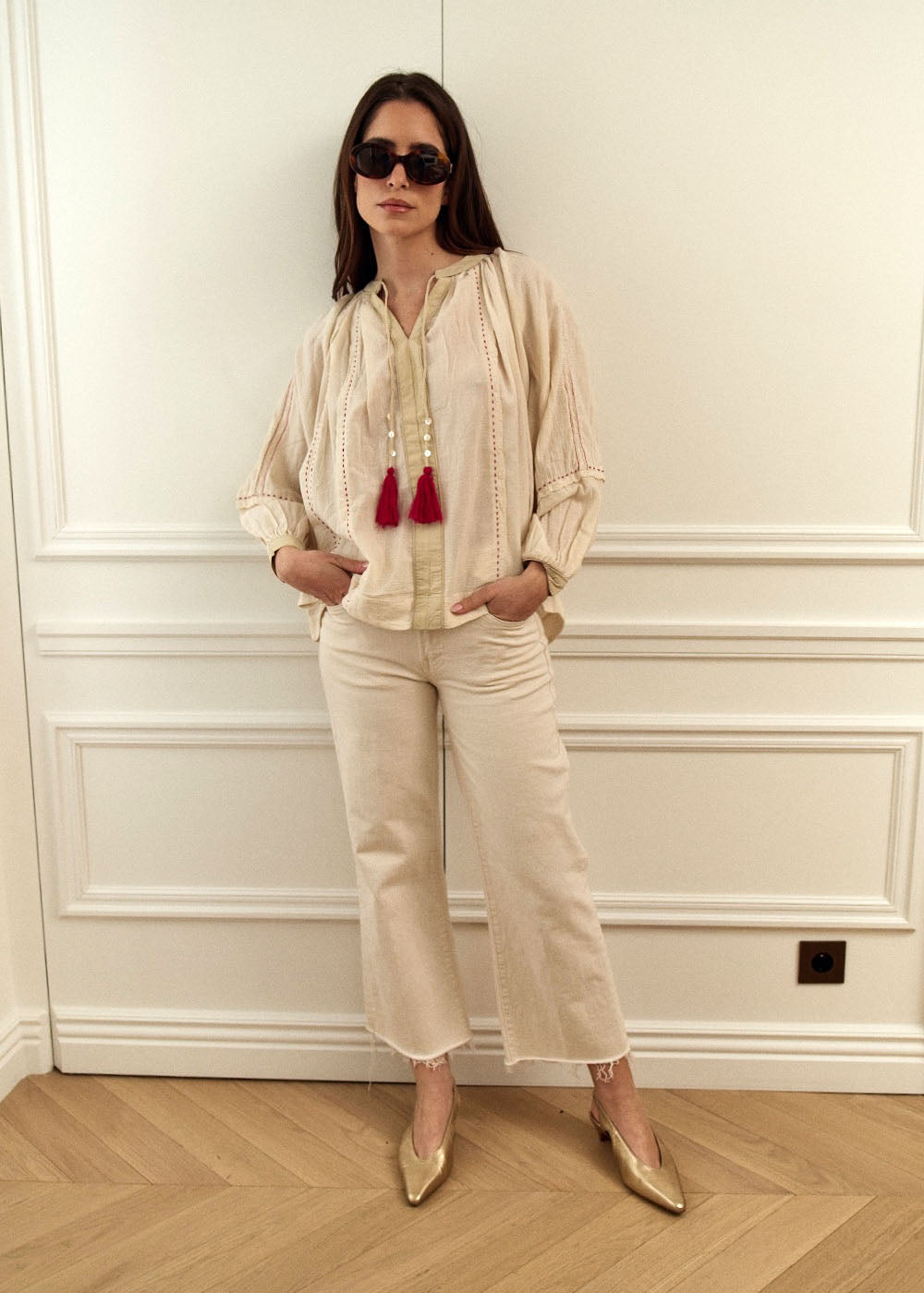 JEANS MOTHER THE MID RISE MAVEN ANKLE FRAY
