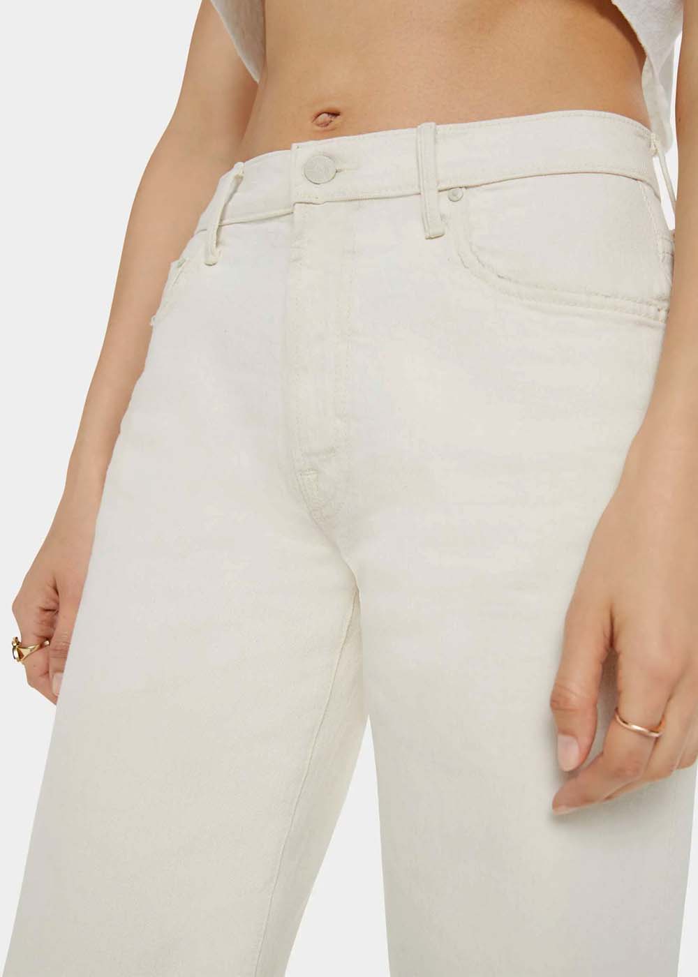 JEANS MOTHER THE MID RISE MAVEN ANKLE FRAY