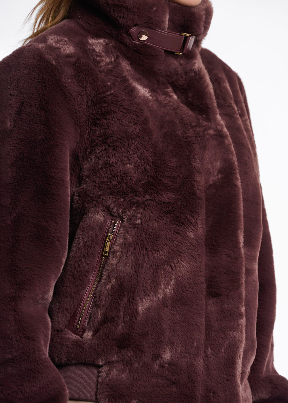 BLOUSON EN FAUSSE FOURRURE ANN TUIL AMBRA