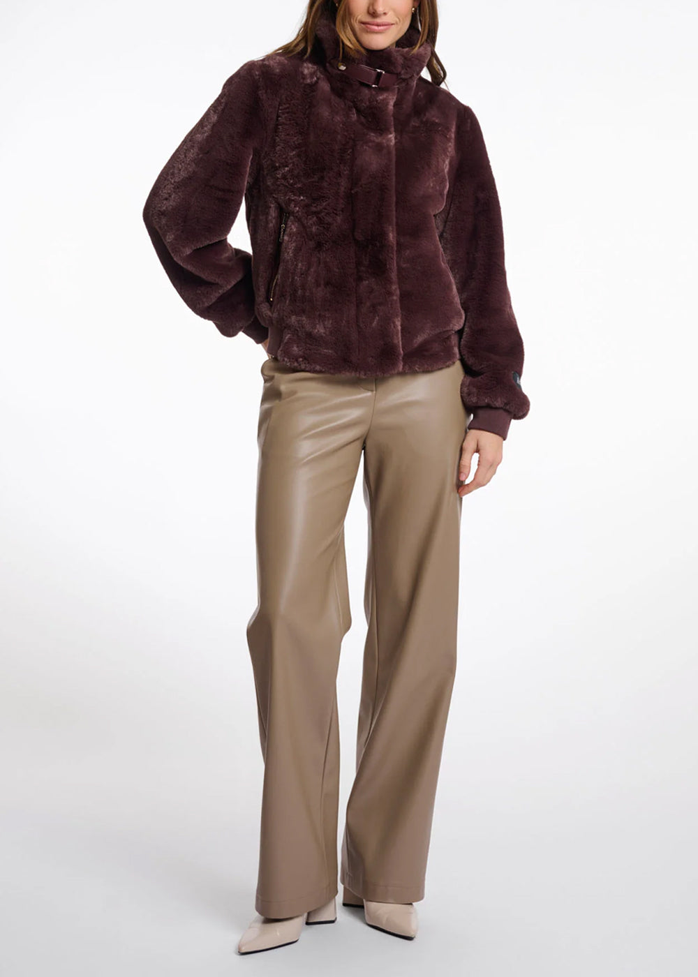 BLOUSON EN FAUSSE FOURRURE ANN TUIL AMBRA