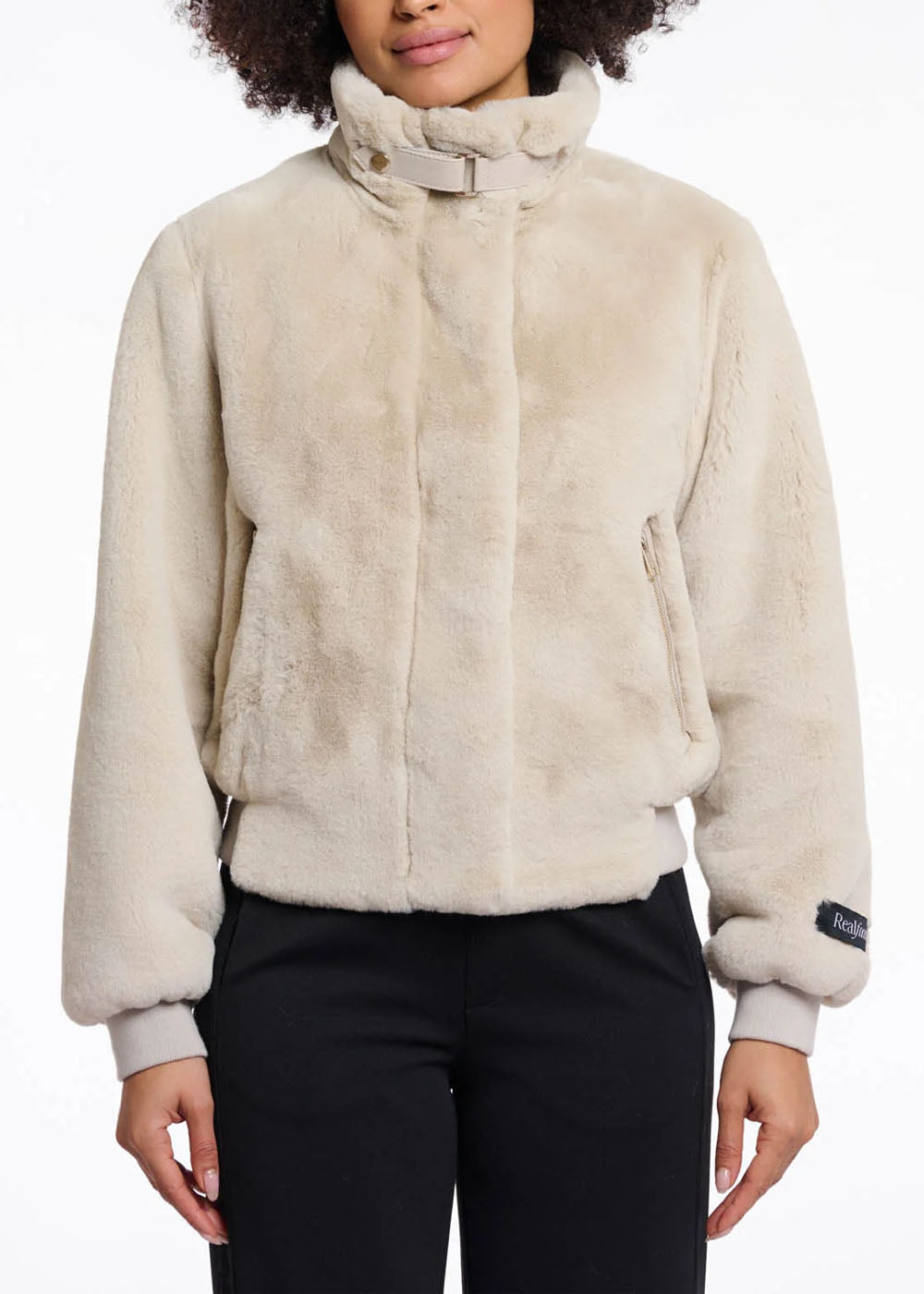 BLOUSON EN FAUSSE FOURRURE ANN TUIL AMBRA