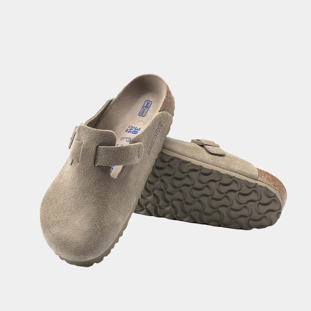 Sabots Birkenstock Boston BS en cuir velours faded kaki, vue 6 – sabots femme | Ann Tuil