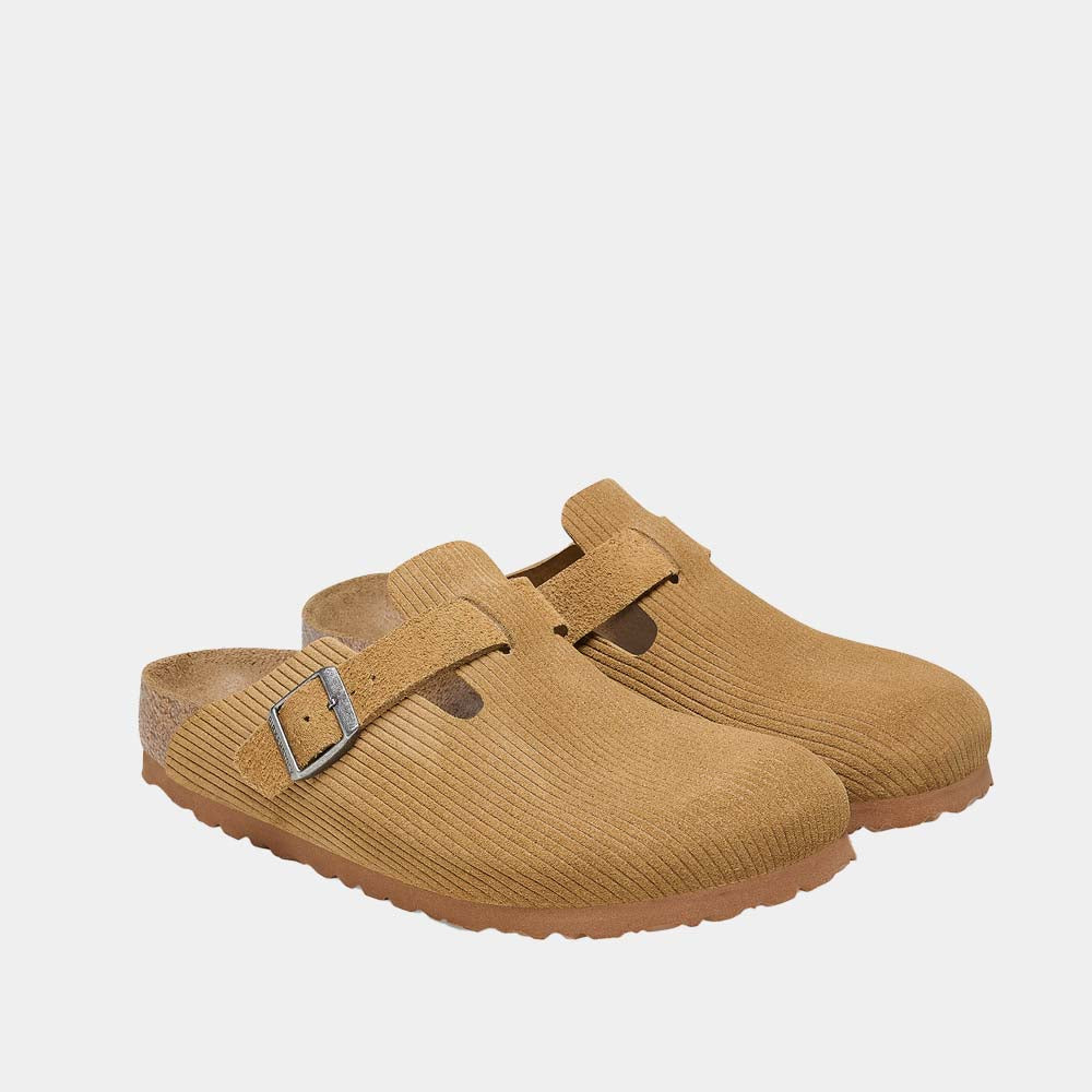 Sabots Birkenstock Boston en velours cotelé cork brown, vue 5 – sabots femme | Ann Tuil