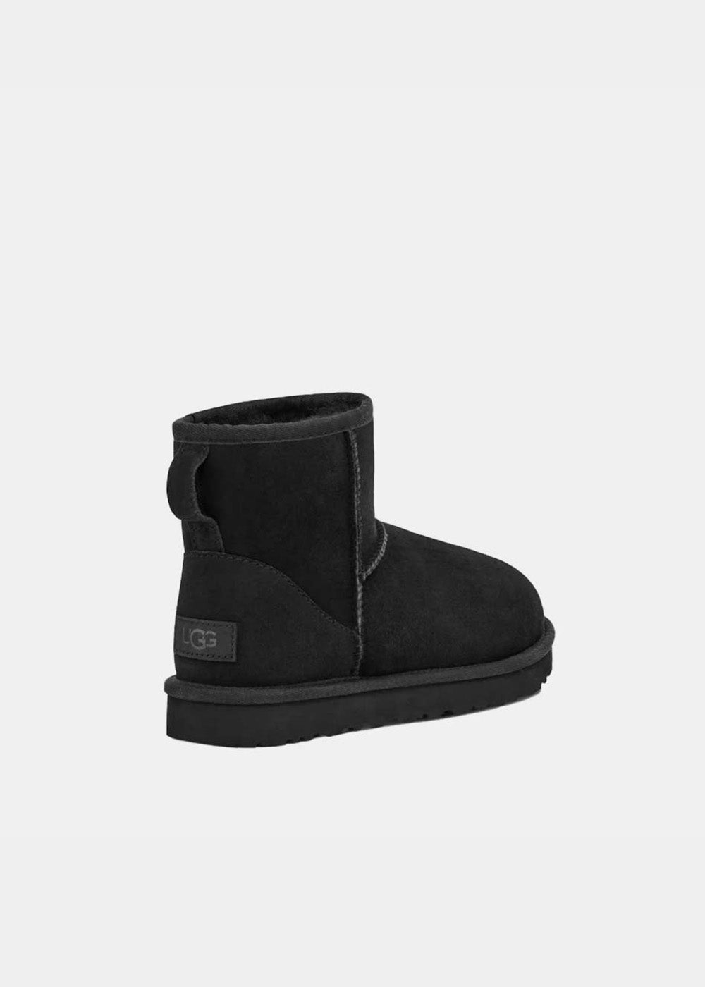Boots UGG Classic Mini II en velours noir, vue 3 – bottines fourrées femme | Ann Tuil