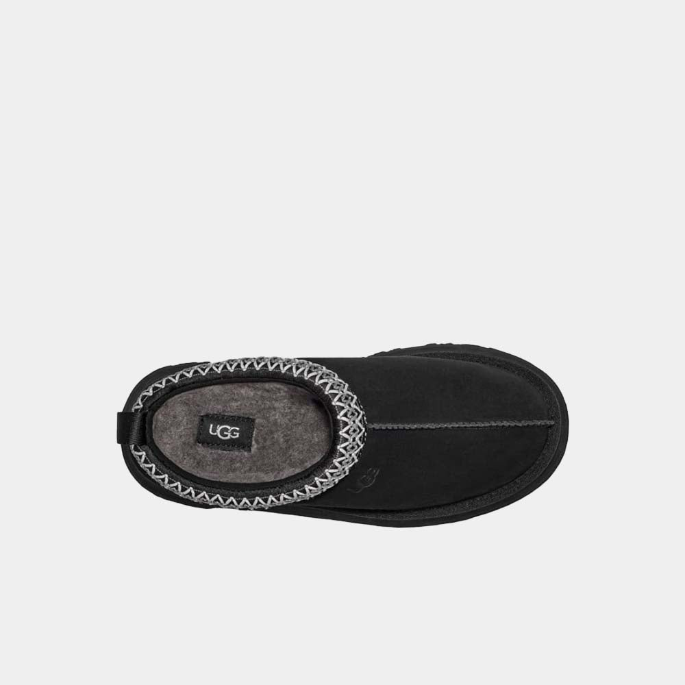 Mules plateforme UGG Tazz en velours et tissu noir, vue 3 – mules femme | Ann Tuil