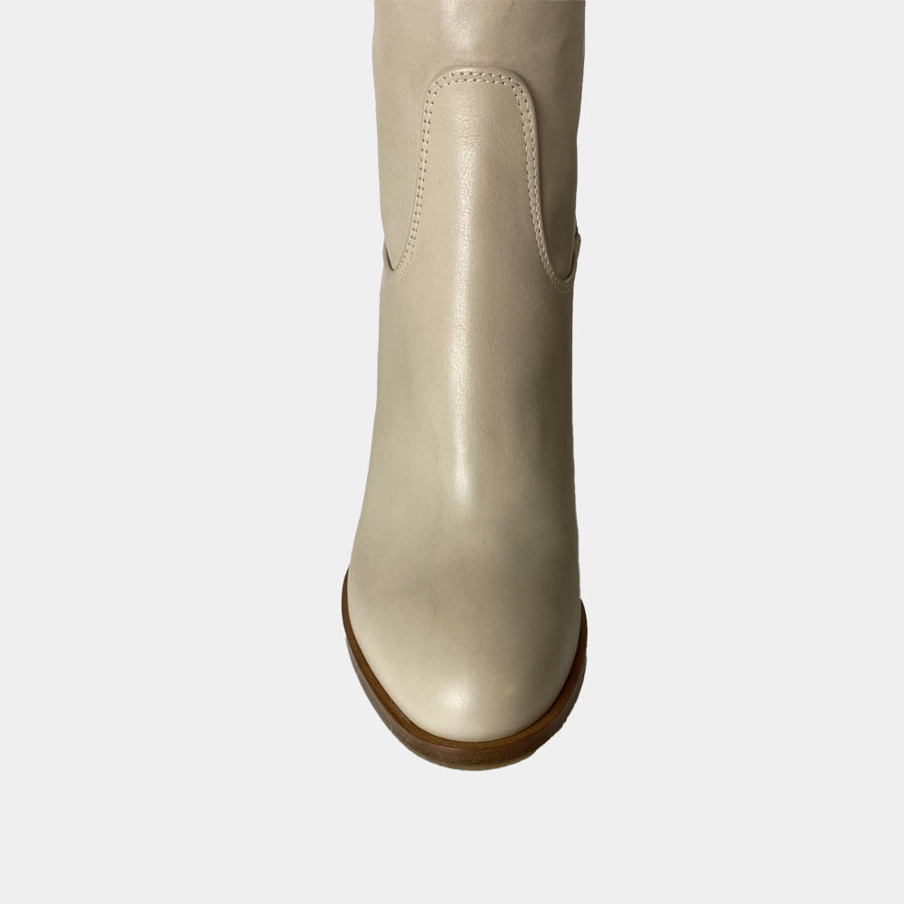 Bottes Ann Tuil En Cuir Noir, Taille 37, Occasion En Bon état - Talons 7 Cm, Doublure Cuir, Fabrication Espagne