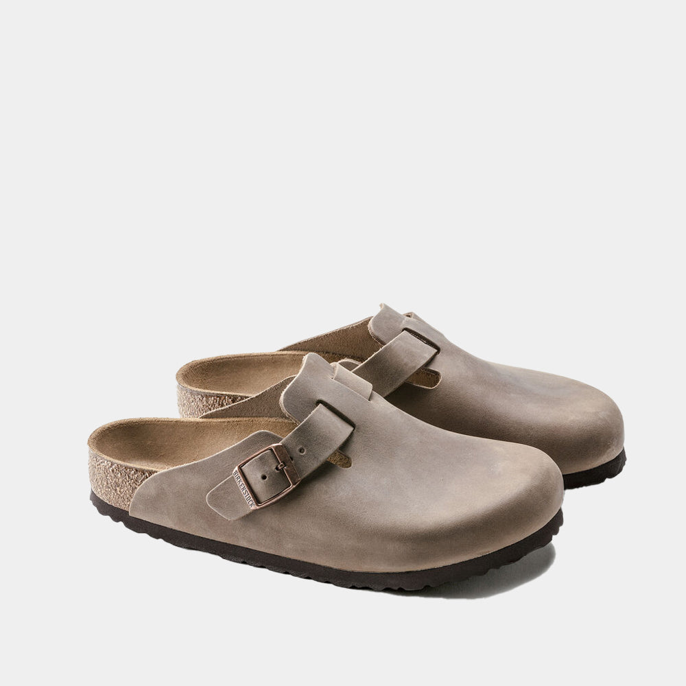Sabots Birkenstock Boston BS en cuir huilé tabacco, vue 6 – sabots femme | Ann Tuil