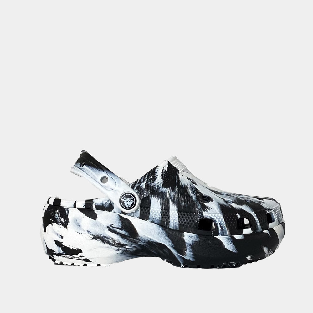 SABOTS CROCS PLATFORM MARBLED