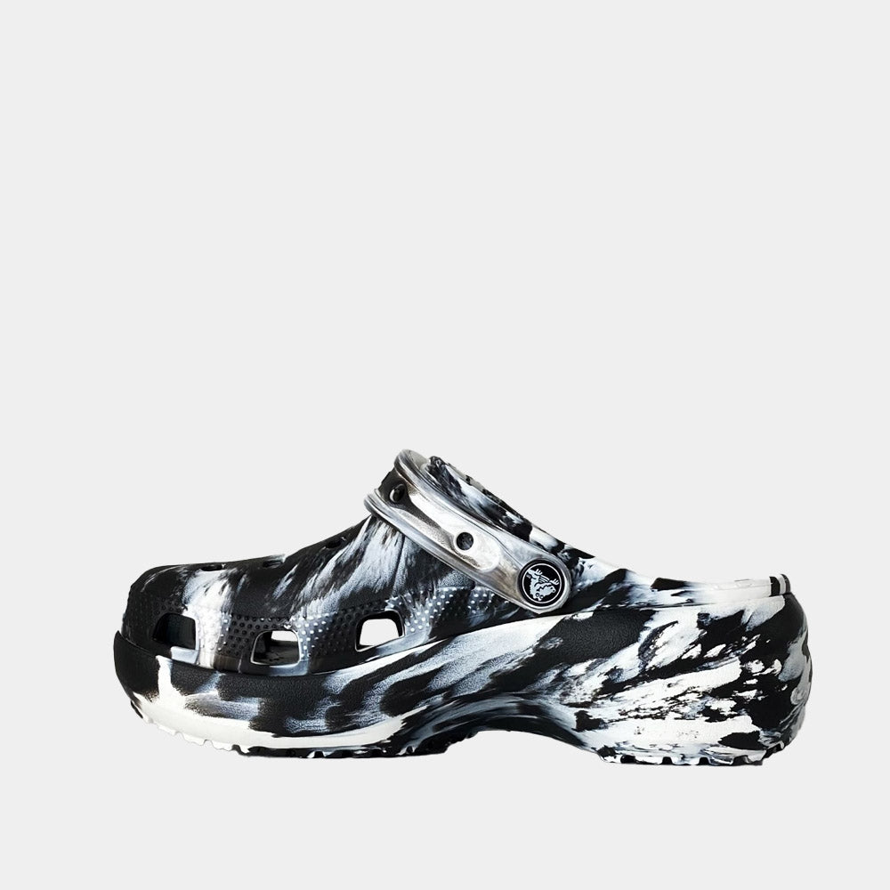 SABOTS CROCS PLATFORM MARBLED