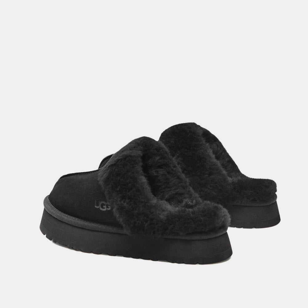 Mules UGG Disquette en velours noir, vue 4 – mules plateforme femme | Ann Tuil