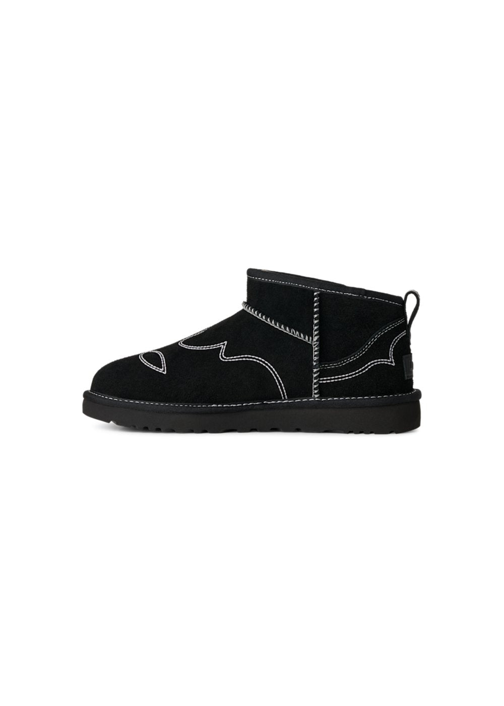 Boots UGG Classic Ultra Mini Western en velours noir, vue 3 | Ann Tuil