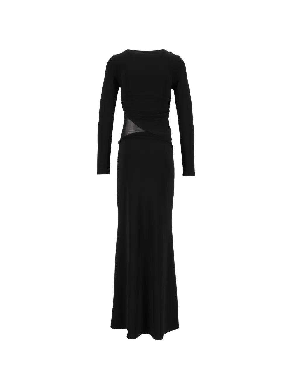 Robe longue Eleh noire à fronces