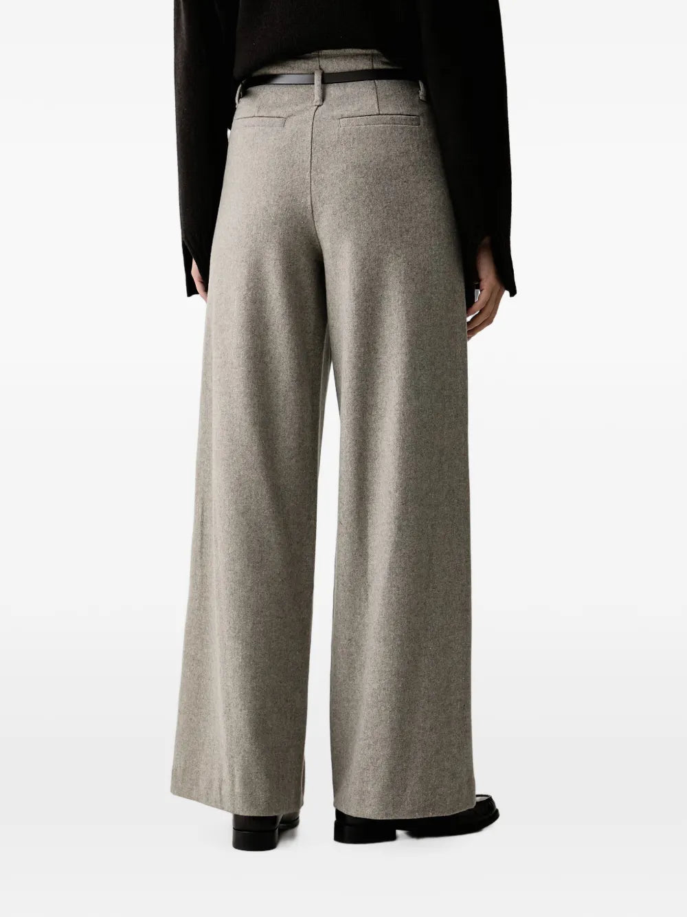 Pantalon Eleh gris chiné taille haute