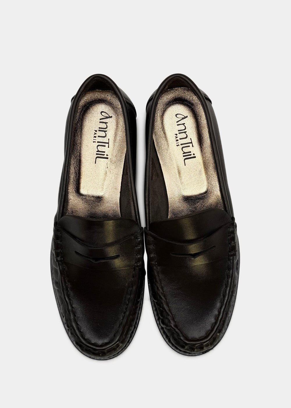 Mocassins Ann Tuil Alvina cuir marron - vue de dessus