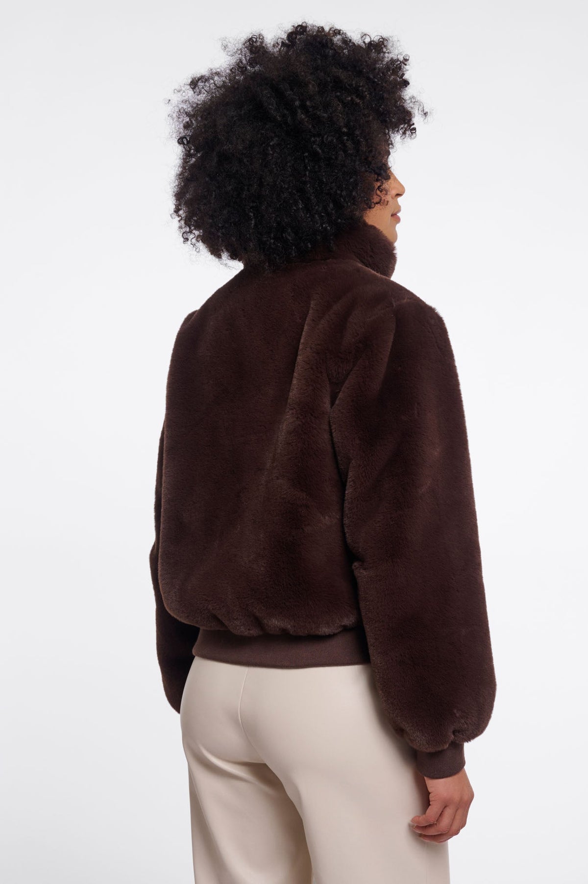 Blouson Rino & Pelle Ambra marron, vue 4