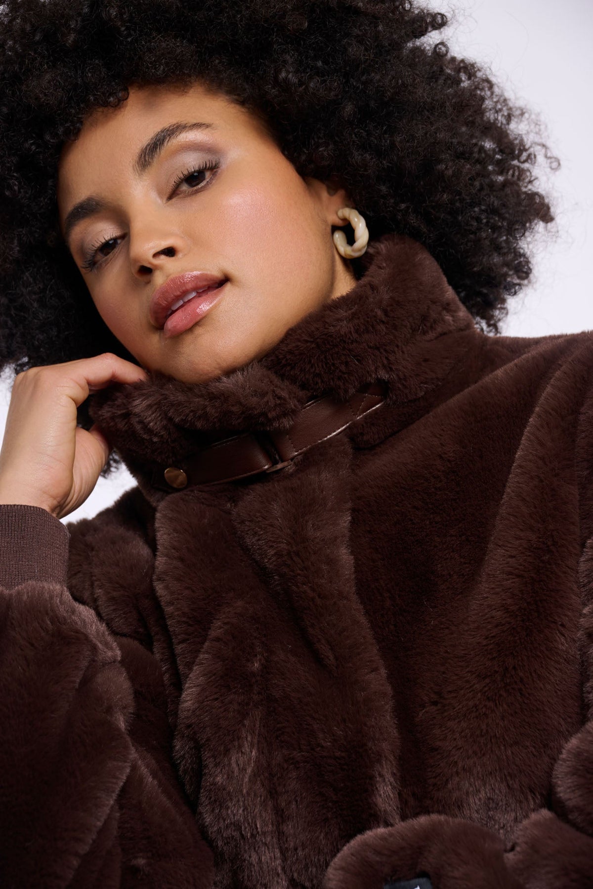 Blouson Rino & Pelle Ambra marron, vue 2