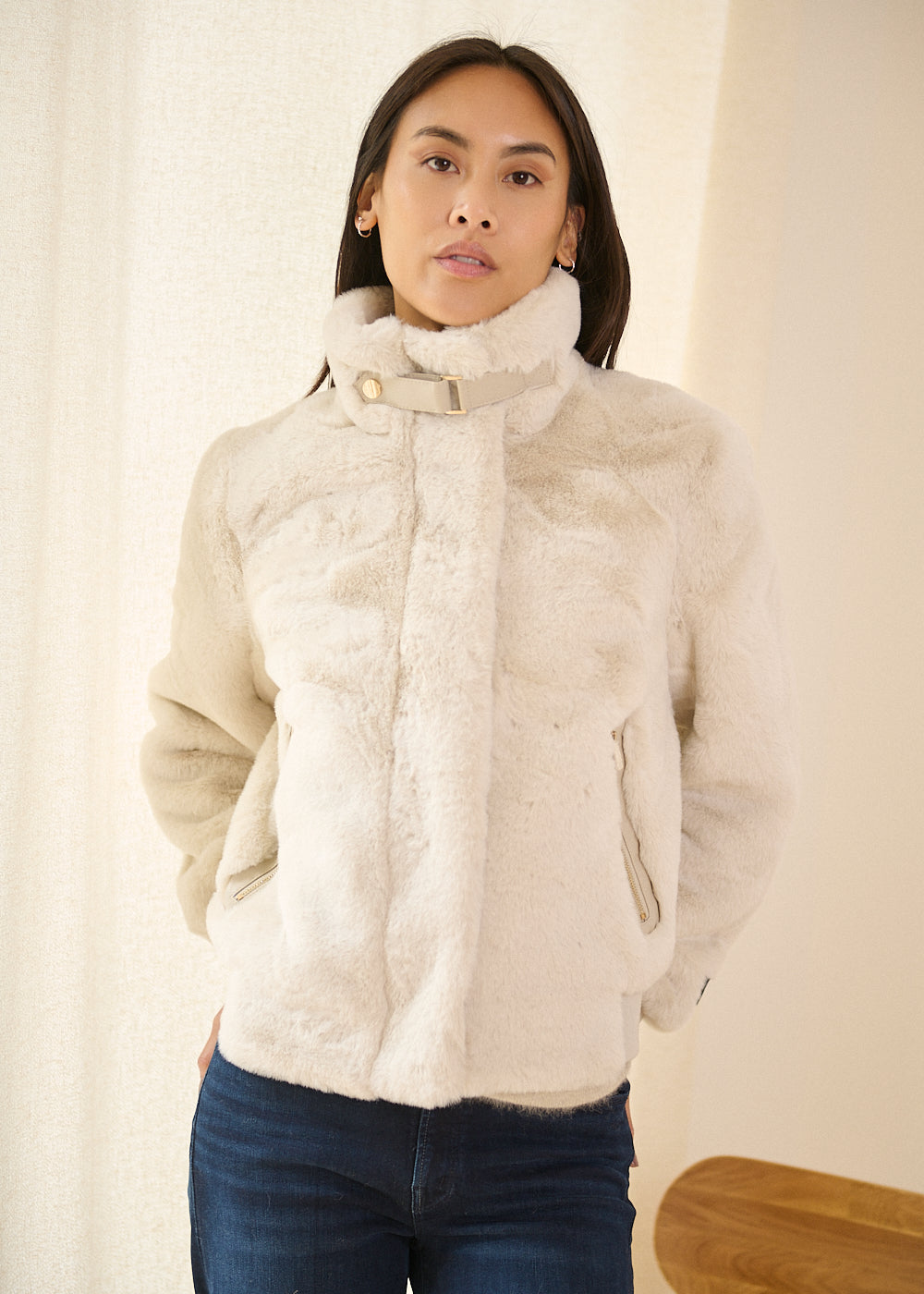 BLOUSON EN FAUSSE FOURRURE ANN TUIL AMBRA