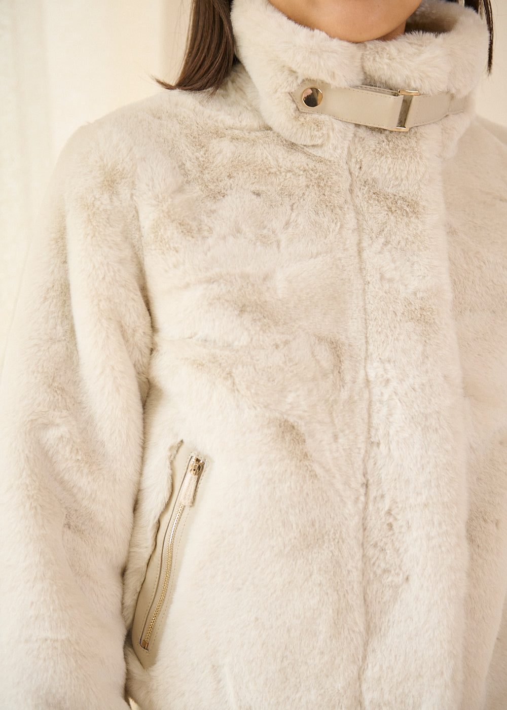 BLOUSON EN FAUSSE FOURRURE ANN TUIL AMBRA