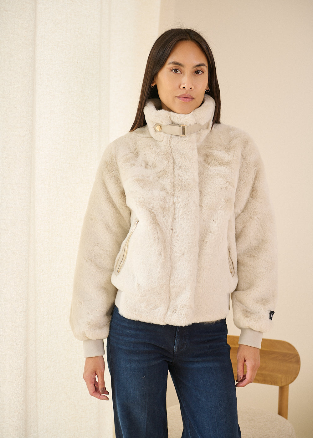 BLOUSON EN FAUSSE FOURRURE ANN TUIL AMBRA