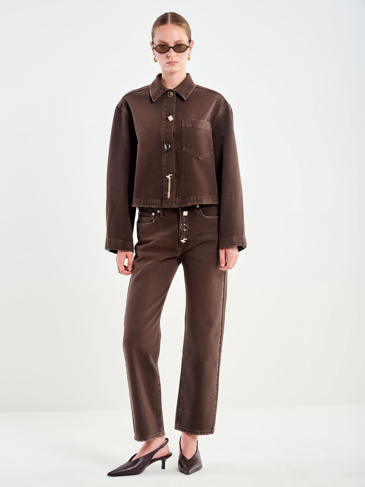 Surchemise Vicolo Vale marron