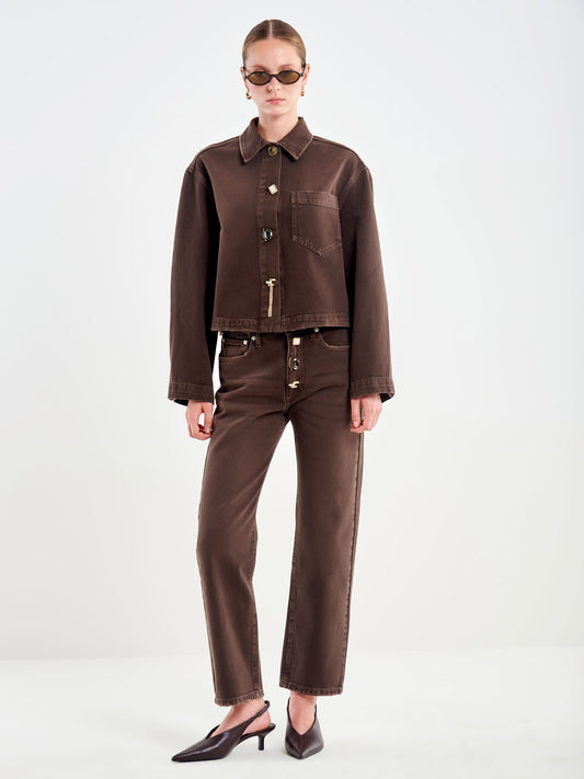 Surchemise Vicolo Vale marron