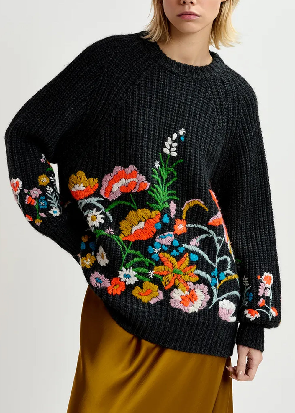 PULL ESSENTIEL ANTWERP GLOSSY EMBROIDERED KNIT PULL