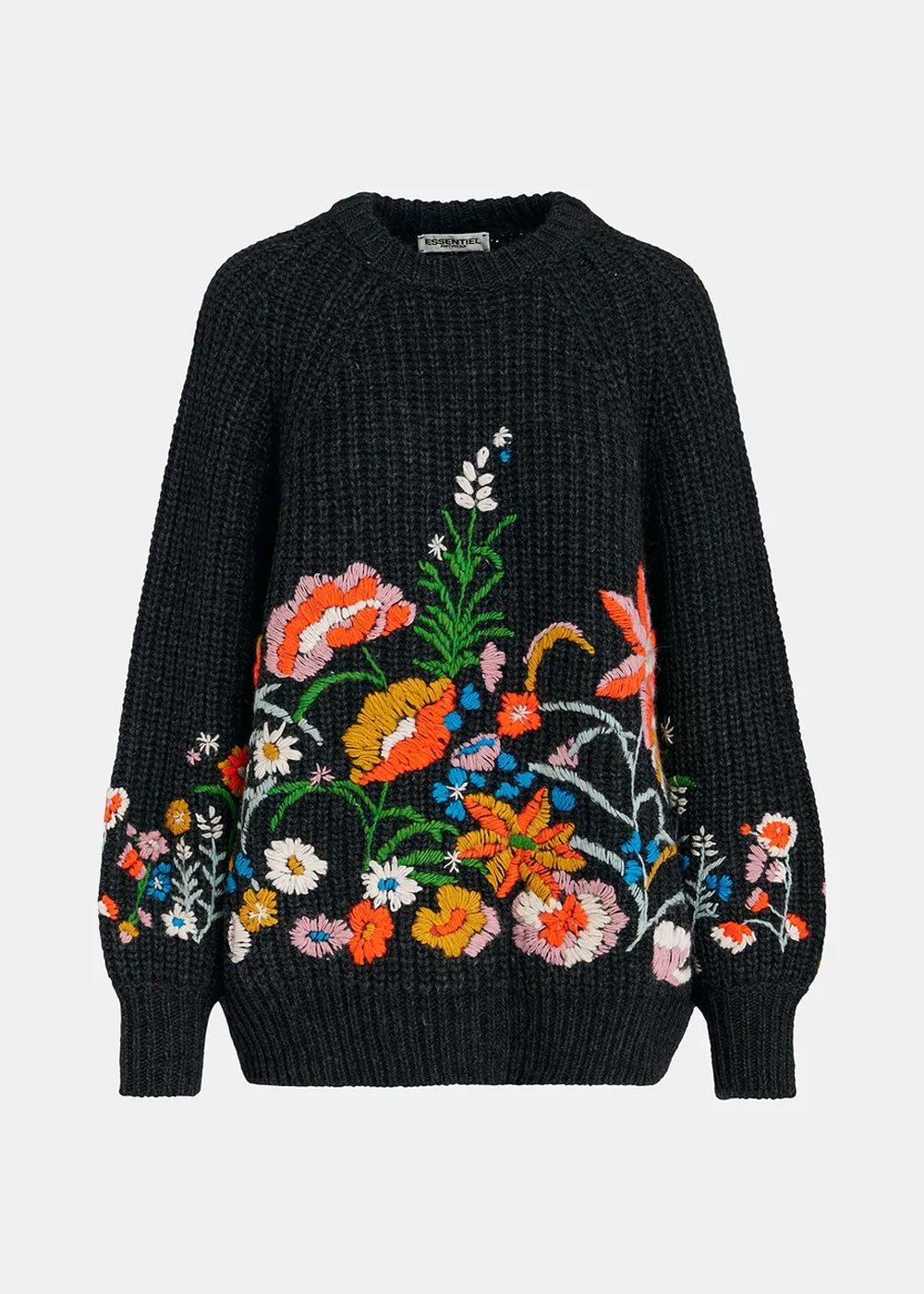 PULL ESSENTIEL ANTWERP GLOSSY EMBROIDERED KNIT PULL