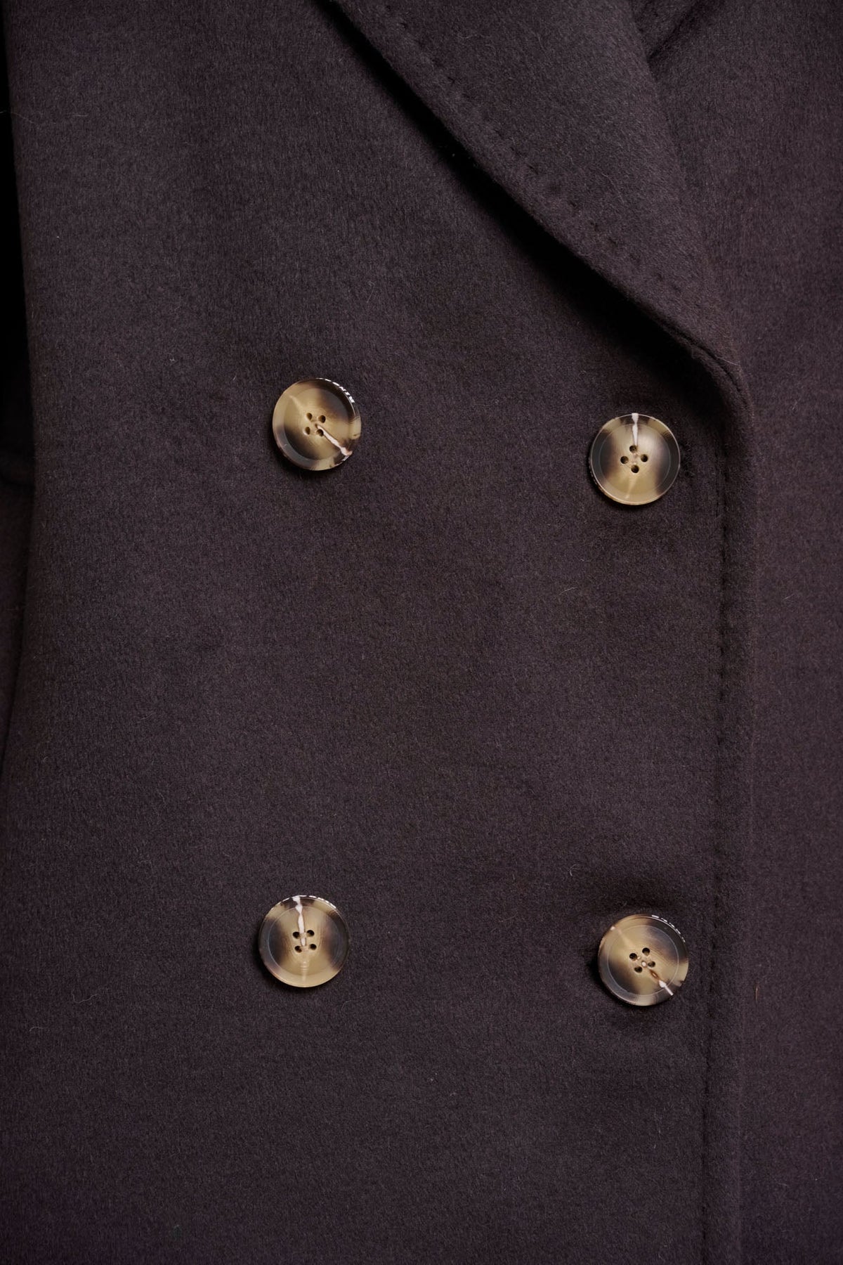 Manteau Rino & Pelle Geza marron foncé, vue 3