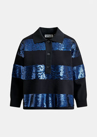 POLO ESSENTIEL ANTWERP ILLUMINATI STRIPED SEQUIN