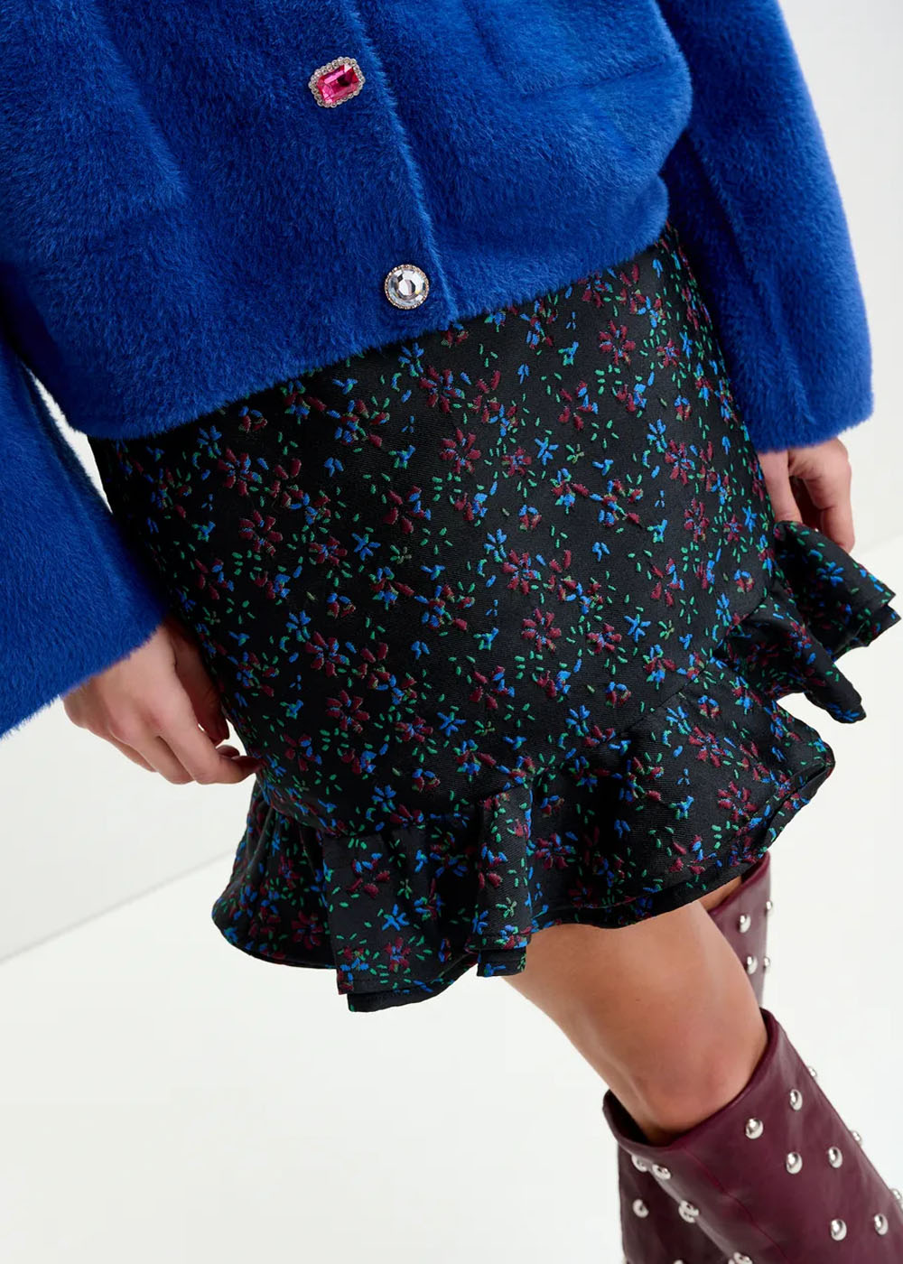 JUPE ESSENTIEL ANTWERP IMAGINARY RUFFLED MINISKIRT