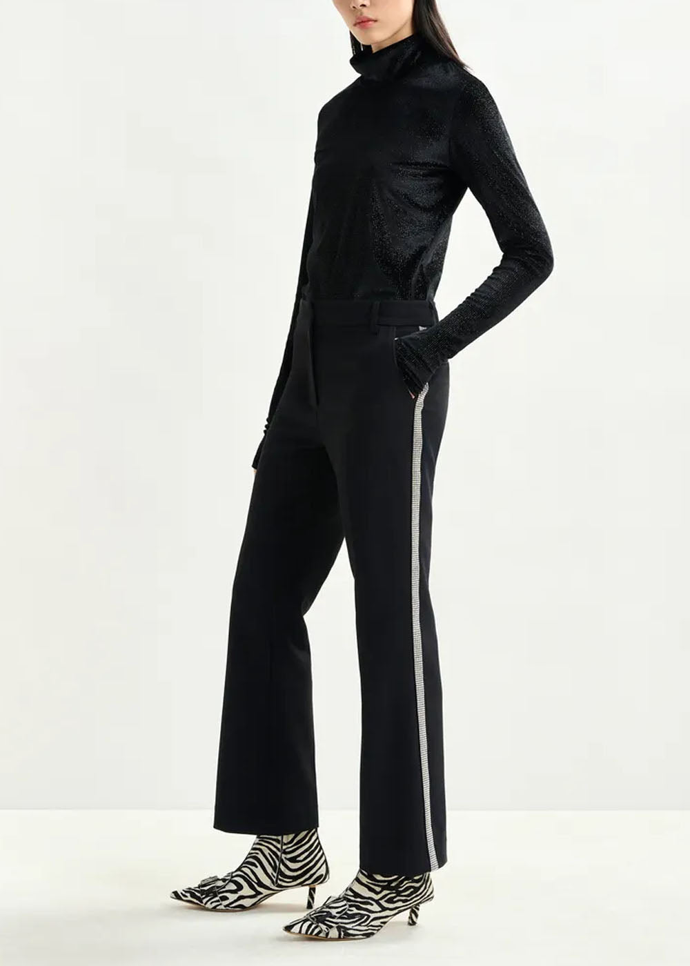 TOP ESSENTIEL ANTWERP INDIENNE VELVET JERSEY