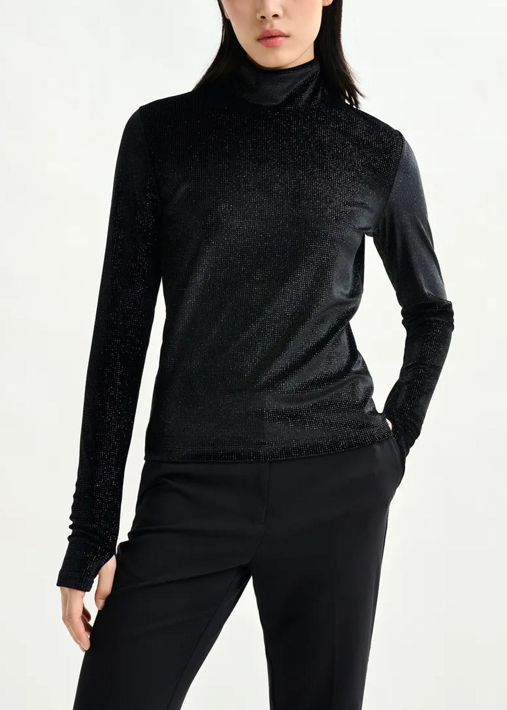 TOP ESSENTIEL ANTWERP INDIENNE VELVET JERSEY