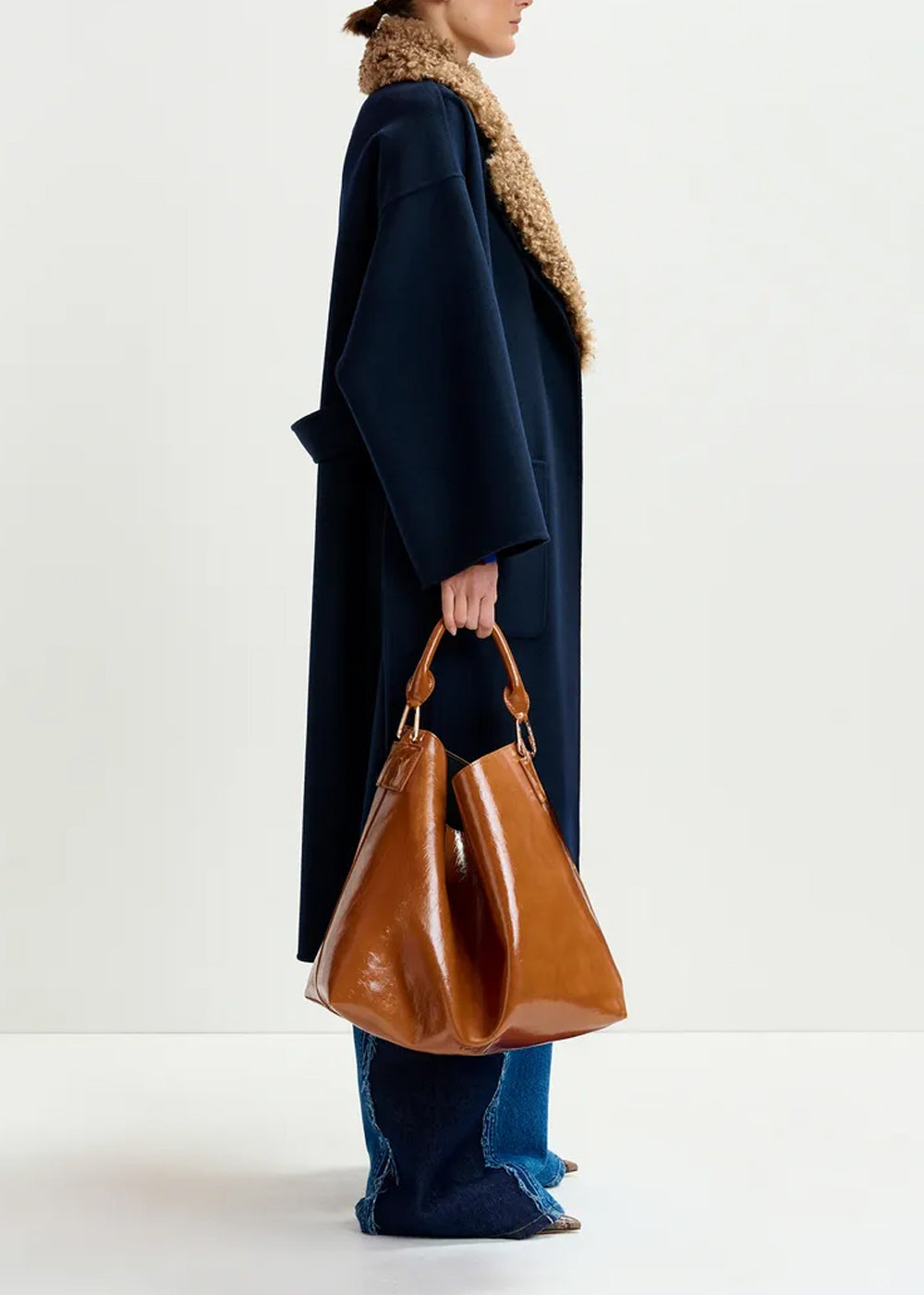 MANTEAU ESSENTIEL ANTWERP IRNO FAUX FUR COLLAR COAT