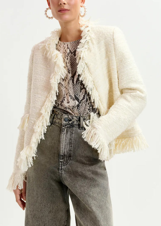 VESTE ESSENTIEL ANTWERP ISKRA FRINGED JACKET