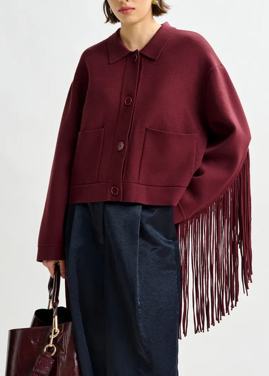 VESTE ESSENTIEL ANTWERP ISTERN JACKET WITH FRINGES