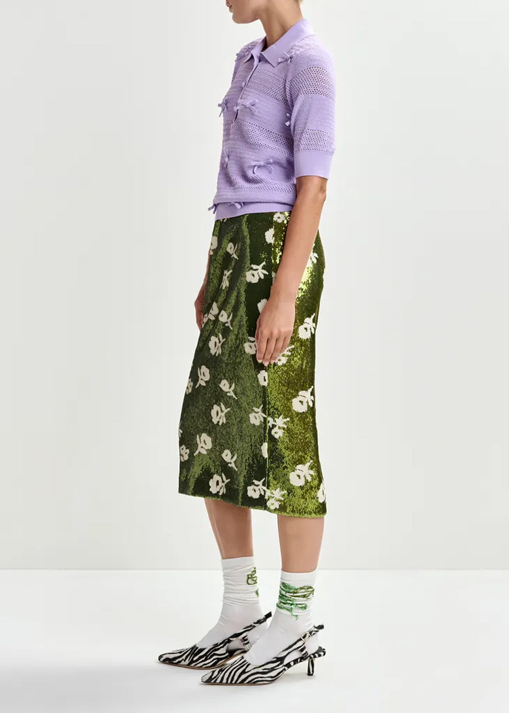 JUPE CRAYON ESSENTIEL ANTWERP JORINDA SEQUIN SKIRT