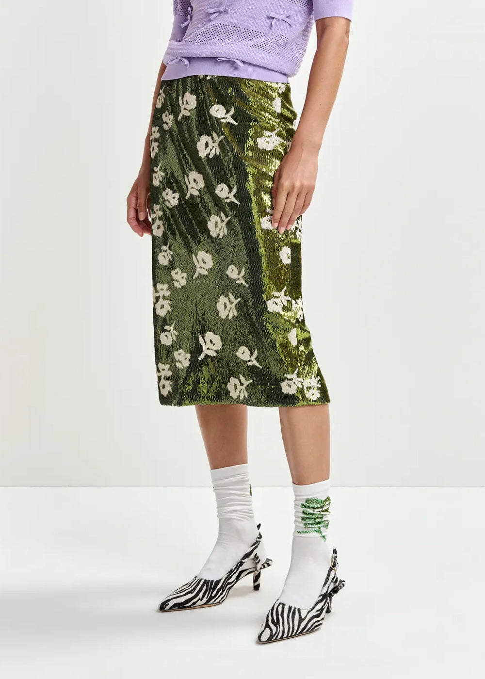 JUPE CRAYON ESSENTIEL ANTWERP JORINDA SEQUIN SKIRT