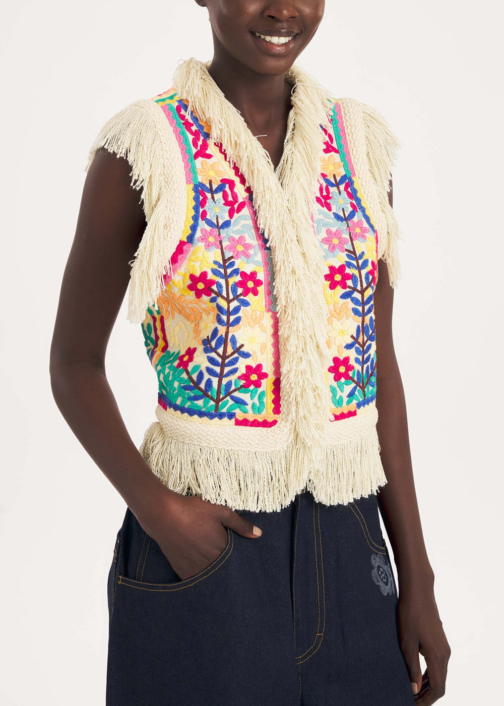 GILET SANS MANCHES ANTIK BATIK RAINBOW