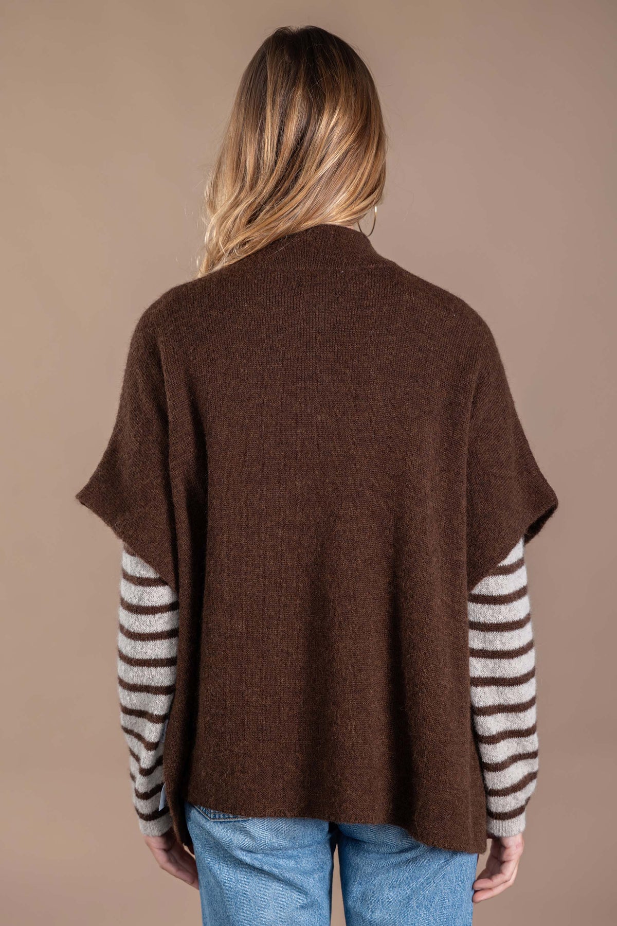 Veste poncho Anonym Apparel Rachel chocolat
