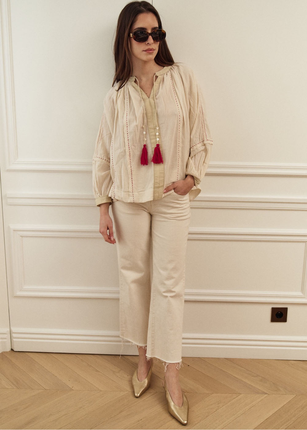 JEANS MOTHER THE MID RISE MAVEN ANKLE FRAY